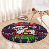 Lets Put The Rum Pum Pum Pum Christmas Round Carpet Xmas Holiday Patterns - Wonder Print Shop