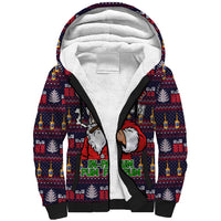 Lets Put The Rum Pum Pum Pum Christmas Sherpa Hoodie Xmas Holiday Patterns - Wonder Print Shop