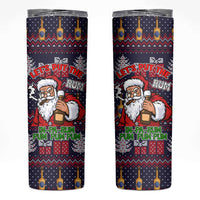 Lets Put The Rum Pum Pum Pum Christmas Skinny Tumbler Xmas Holiday Patterns - Wonder Print Shop