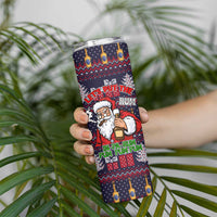 Lets Put The Rum Pum Pum Pum Christmas Skinny Tumbler Xmas Holiday Patterns - Wonder Print Shop