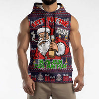 Lets Put The Rum Pum Pum Pum Christmas Sleeveless Hoodie Xmas Holiday Patterns - Wonder Print Shop