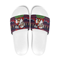 Lets Put The Rum Pum Pum Pum Christmas Slide Sandals Xmas Holiday Patterns - Wonder Print Shop