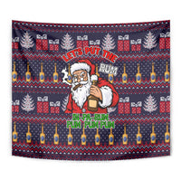 Lets Put The Rum Pum Pum Pum Christmas Tapestry Xmas Holiday Patterns - Wonder Print Shop