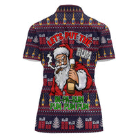 Lets Put The Rum Pum Pum Pum Christmas Women Polo Shirt Xmas Holiday Patterns - Wonder Print Shop