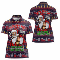 Lets Put The Rum Pum Pum Pum Christmas Women Polo Shirt Xmas Holiday Patterns - Wonder Print Shop
