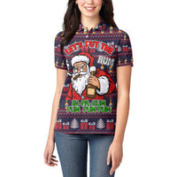 Lets Put The Rum Pum Pum Pum Christmas Women Polo Shirt Xmas Holiday Patterns - Wonder Print Shop