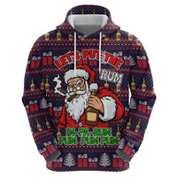 Lets Put The Rum Pum Pum Pum Christmas Zip Hoodie Xmas Holiday Patterns - Wonder Print Shop
