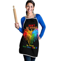 LGBT Dont Be Afraid Christmas Apron Xmas Holiday Patterns - Wonder Print Shop