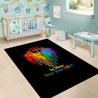 LGBT Dont Be Afraid Christmas Area Rug Xmas Holiday Patterns - Wonder Print Shop