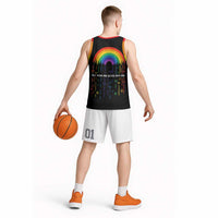 LGBT Dont Be Afraid Christmas Basketball Jersey Xmas Holiday Patterns - Wonder Print Shop
