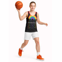 LGBT Dont Be Afraid Christmas Basketball Jersey Xmas Holiday Patterns - Wonder Print Shop