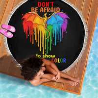 LGBT Dont Be Afraid Christmas Beach Blanket Xmas Holiday Patterns - Wonder Print Shop