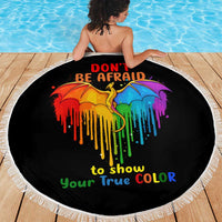 LGBT Dont Be Afraid Christmas Beach Blanket Xmas Holiday Patterns - Wonder Print Shop
