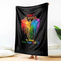 LGBT Dont Be Afraid Christmas Blanket Xmas Holiday Patterns - Wonder Print Shop