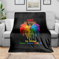 LGBT Dont Be Afraid Christmas Blanket Xmas Holiday Patterns - Wonder Print Shop