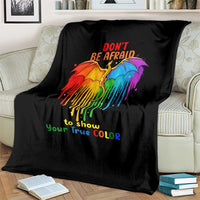 LGBT Dont Be Afraid Christmas Blanket Xmas Holiday Patterns - Wonder Print Shop