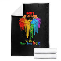 LGBT Dont Be Afraid Christmas Blanket Xmas Holiday Patterns - Wonder Print Shop