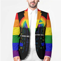 LGBT Dont Be Afraid Christmas Blazer Xmas Holiday Patterns - Wonder Print Shop