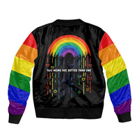 LGBT Dont Be Afraid Christmas Bomber Jacket Xmas Holiday Patterns - Wonder Print Shop