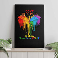LGBT Dont Be Afraid Christmas Canvas Wall Art Xmas Holiday Patterns - Wonder Print Shop