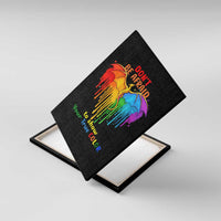 LGBT Dont Be Afraid Christmas Canvas Wall Art Xmas Holiday Patterns - Wonder Print Shop