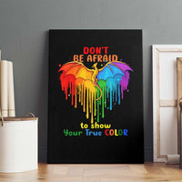 LGBT Dont Be Afraid Christmas Canvas Wall Art Xmas Holiday Patterns - Wonder Print Shop