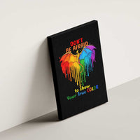 LGBT Dont Be Afraid Christmas Canvas Wall Art Xmas Holiday Patterns - Wonder Print Shop