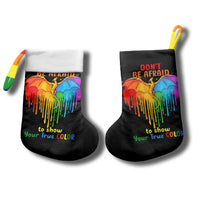 LGBT Dont Be Afraid Christmas Stocking Xmas Holiday Patterns - Wonder Print Shop