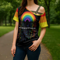 LGBT Dont Be Afraid Christmas Cross Shoulder Shirt Xmas Holiday Patterns - Wonder Print Shop