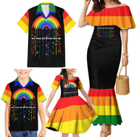 LGBT Dont Be Afraid Christmas Family Matching Mermaid Dress and Hawaiian Shirt Xmas Holiday Patterns - Wonder Print Shop