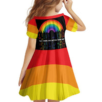 LGBT Dont Be Afraid Christmas Family Matching Off Shoulder Maxi Dress and Hawaiian Shirt Xmas Holiday Patterns - Wonder Print Shop