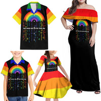 LGBT Dont Be Afraid Christmas Family Matching Off Shoulder Maxi Dress and Hawaiian Shirt Xmas Holiday Patterns - Wonder Print Shop