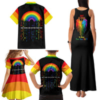 LGBT Dont Be Afraid Christmas Family Matching Tank Maxi Dress and Hawaiian Shirt Xmas Holiday Patterns - Wonder Print Shop