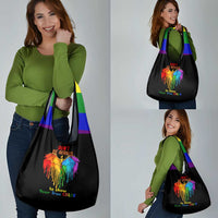 LGBT Dont Be Afraid Christmas Grocery Bag Xmas Holiday Patterns - Wonder Print Shop