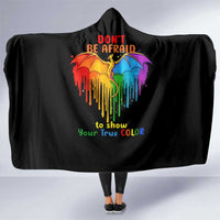 LGBT Dont Be Afraid Christmas Hooded Blanket Xmas Holiday Patterns - Wonder Print Shop