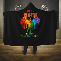 LGBT Dont Be Afraid Christmas Hooded Blanket Xmas Holiday Patterns - Wonder Print Shop