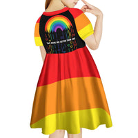 LGBT Dont Be Afraid Christmas Kid Short Sleeve Dress Xmas Holiday Patterns - Wonder Print Shop
