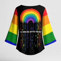 LGBT Dont Be Afraid Christmas Kimono Sleeve Blouse Xmas Holiday Patterns - Wonder Print Shop