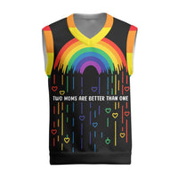 LGBT Dont Be Afraid Christmas Knitted V-Neck Vest Xmas Holiday Patterns - Wonder Print Shop