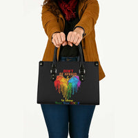 LGBT Dont Be Afraid Christmas Leather Bag Xmas Holiday Patterns - Wonder Print Shop