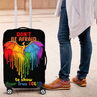 LGBT Dont Be Afraid Christmas Luggage Cover Xmas Holiday Patterns - Wonder Print Shop