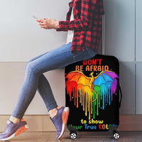 LGBT Dont Be Afraid Christmas Luggage Cover Xmas Holiday Patterns - Wonder Print Shop