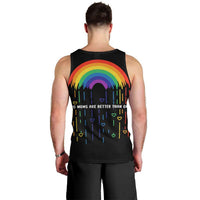 LGBT Dont Be Afraid Christmas Men Tank Top Xmas Holiday Patterns - Wonder Print Shop