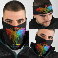 LGBT Dont Be Afraid Christmas Neck Gaiter Xmas Holiday Patterns - Wonder Print Shop