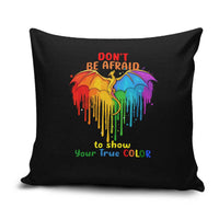 LGBT Dont Be Afraid Christmas Pillow Cover Xmas Holiday Patterns - Wonder Print Shop