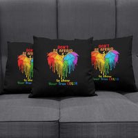 LGBT Dont Be Afraid Christmas Pillow Cover Xmas Holiday Patterns - Wonder Print Shop