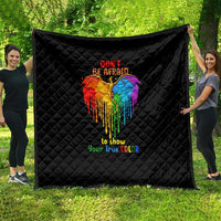 LGBT Dont Be Afraid Christmas Quilt Xmas Holiday Patterns - Wonder Print Shop