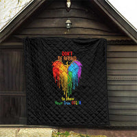 LGBT Dont Be Afraid Christmas Quilt Xmas Holiday Patterns - Wonder Print Shop