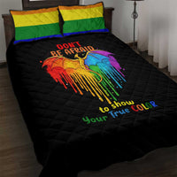 LGBT Dont Be Afraid Christmas Quilt Bed Set Xmas Holiday Patterns - Wonder Print Shop
