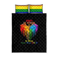LGBT Dont Be Afraid Christmas Quilt Bed Set Xmas Holiday Patterns - Wonder Print Shop
